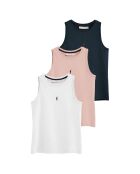 Set aus 3 mehrfarbigen Margot-Baumwoll-Tanktops