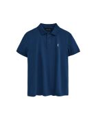 Polo à manches courtes en coton Cédric indigo blue