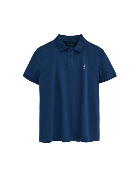 Polo à manches courtes en coton Cédric indigo blue