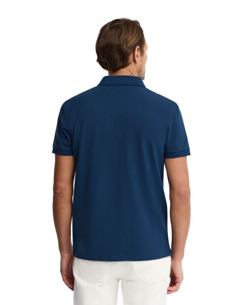 Polo à manches courtes en coton Cédric indigo blue