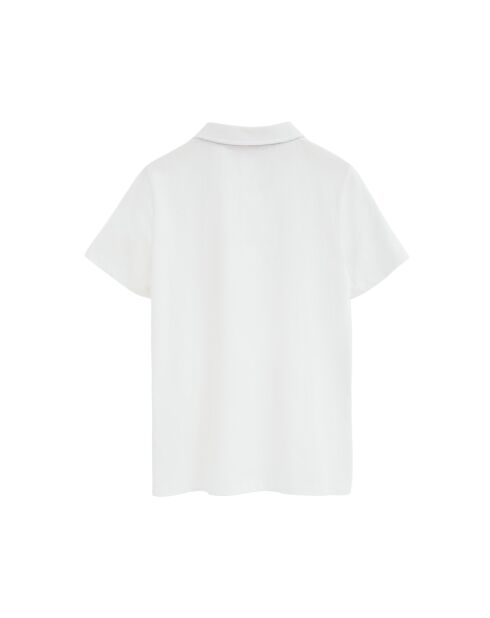 Chloé weißes Kurzarm-Poloshirt aus Baumwolle