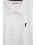 Chloé weißes Kurzarm-Poloshirt aus Baumwolle