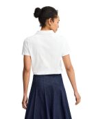 Chloé weißes Kurzarm-Poloshirt aus Baumwolle
