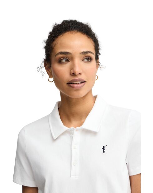 Chloé weißes Kurzarm-Poloshirt aus Baumwolle