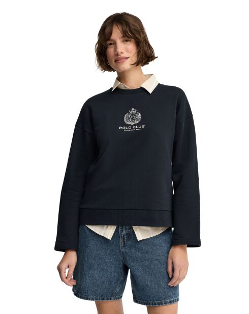Sweat-shirt en coton Stéphanie navy