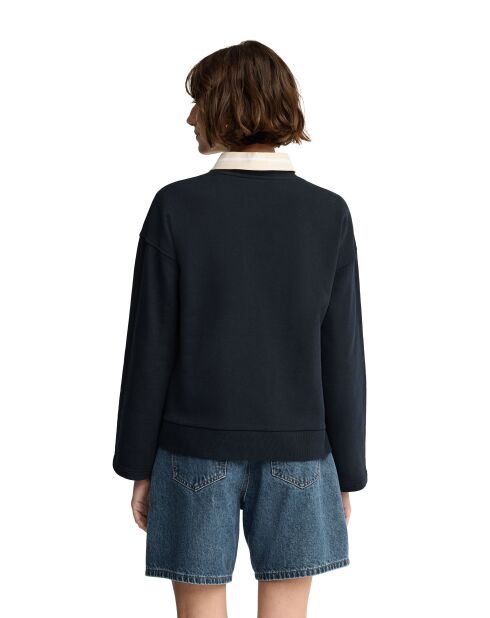 Sweat-shirt en coton Stéphanie navy