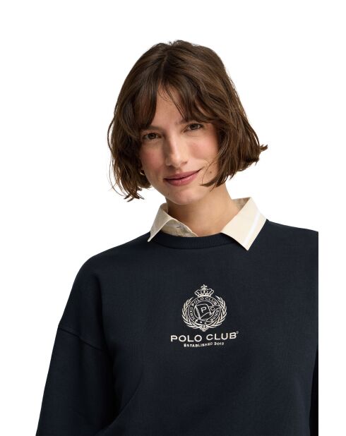 Sweat-shirt en coton Stéphanie navy