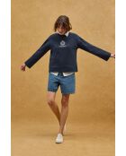 Sweat-shirt en coton Stéphanie navy