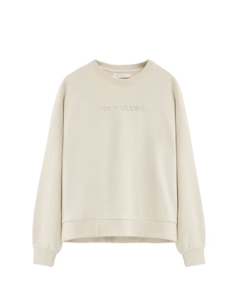 Sweat-shirt en coton Sarah écru