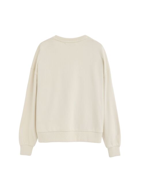 Sweat-shirt en coton Sarah écru