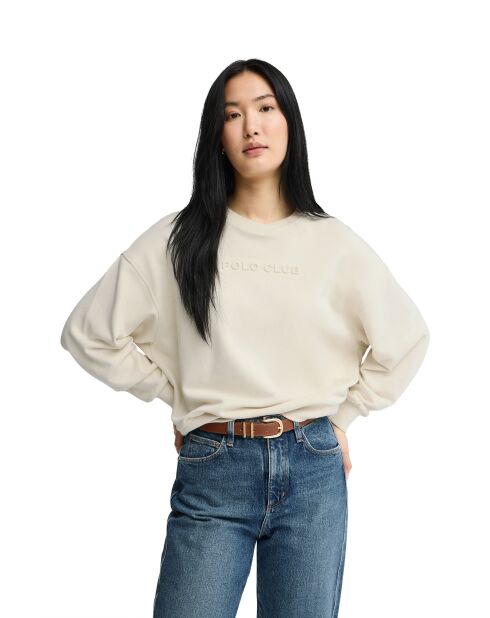 Sweat-shirt en coton Sarah écru