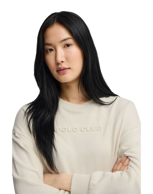 Sweat-shirt en coton Sarah écru