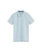Blaues Kurzarm-Poloshirt Audrey aus Baumwolle