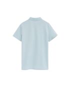 Blaues Kurzarm-Poloshirt Audrey aus Baumwolle