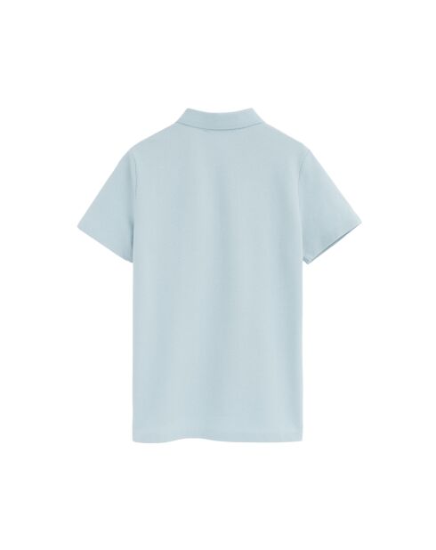 Blaues Kurzarm-Poloshirt Audrey aus Baumwolle