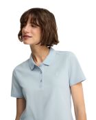 Blaues Kurzarm-Poloshirt Audrey aus Baumwolle