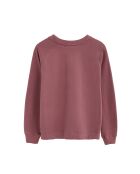 Roséweinfarbenes Sweatshirt Océane aus Baumwolle