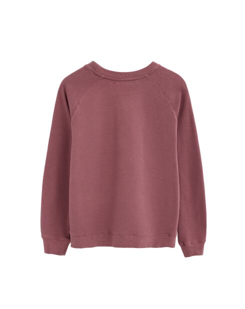 Sweat-shirt en coton Océane rose wine