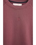 Roséweinfarbenes Sweatshirt Océane aus Baumwolle