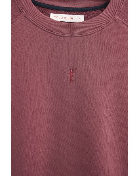 Sweat-shirt en coton Océane rose wine