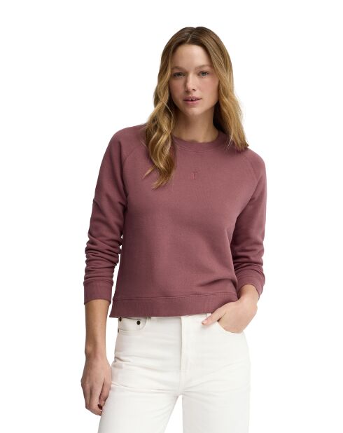 Sweat-shirt en coton Océane rose wine
