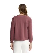 Roséweinfarbenes Sweatshirt Océane aus Baumwolle