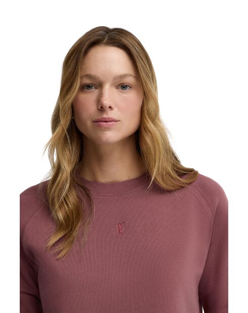 Sweat-shirt en coton Océane rose wine