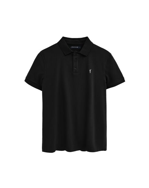 Polo Benjamin a manica corta in cotone nero