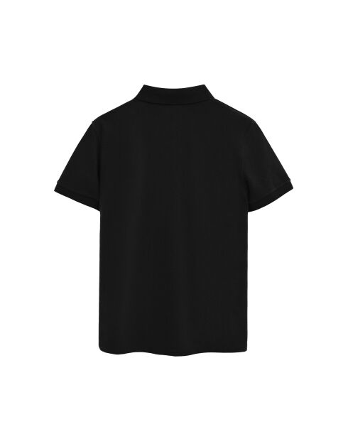 Polo Benjamin a manica corta in cotone nero