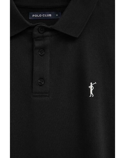 Polo Benjamin a manica corta in cotone nero