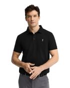 Polo Benjamin a manica corta in cotone nero