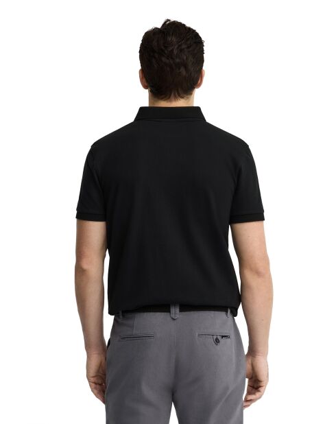 Polo Benjamin a manica corta in cotone nero