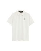 Polo Adrien a manica corta in cotone ecru