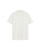 Polo Adrien a manica corta in cotone ecru