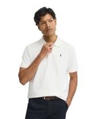 Polo Adrien a manica corta in cotone ecru