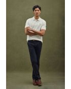 Polo Adrien a manica corta in cotone ecru