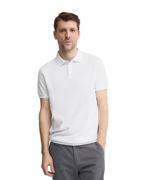 Polo Corentin a manica corta in cotone bianco
