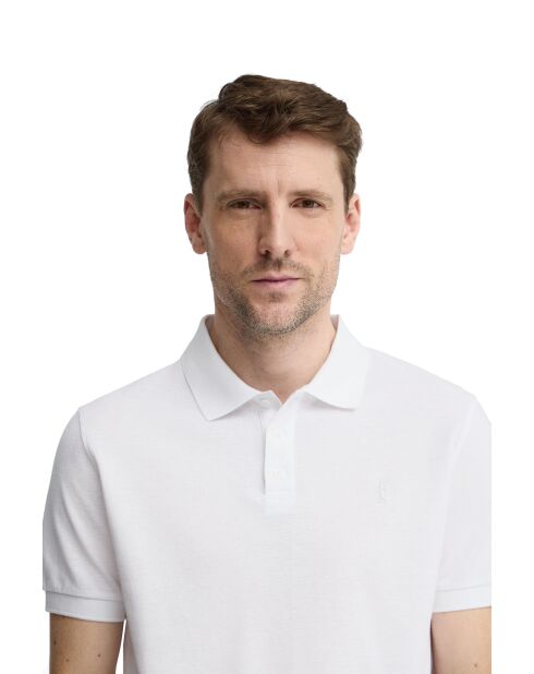 Polo Corentin a manica corta in cotone bianco