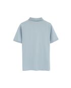 Polo Grégory baby blu a manica corta in cotone