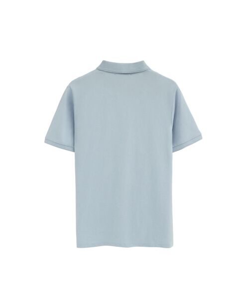 Polo Grégory baby blu a manica corta in cotone