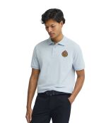 Polo Grégory baby blu a manica corta in cotone