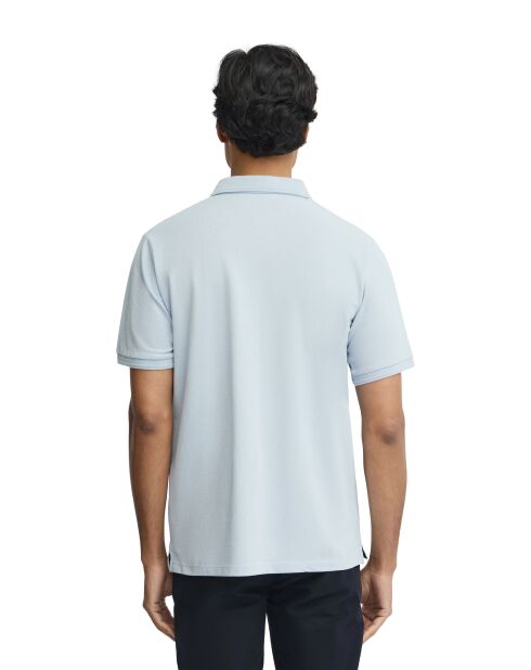 Polo Grégory baby blu a manica corta in cotone
