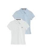 Set di 2 polo a manica corta in cotone Claire multicolore