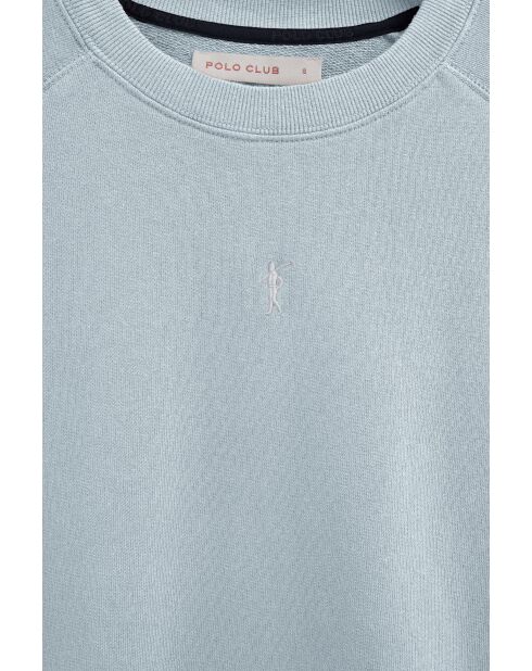 Sweat-shirt en coton Pauline baby blue