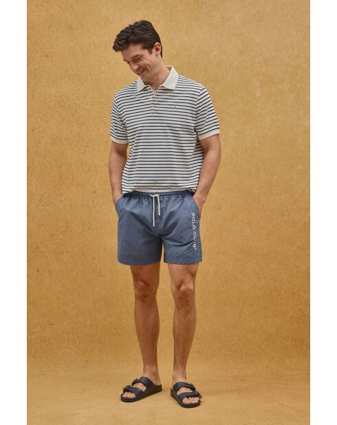 Pantaloncini da bagno blu denim Pietro