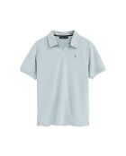 Hugo blaues Kurzarm-Poloshirt aus Baumwolle