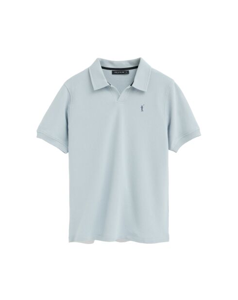 Hugo blaues Kurzarm-Poloshirt aus Baumwolle