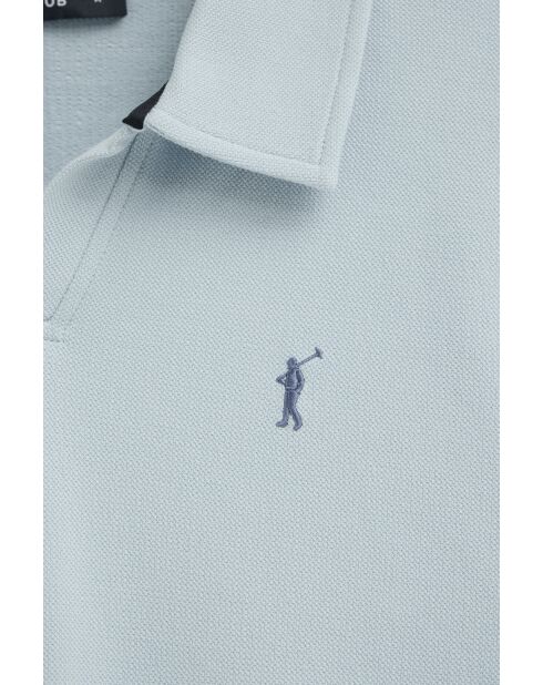 Hugo blaues Kurzarm-Poloshirt aus Baumwolle
