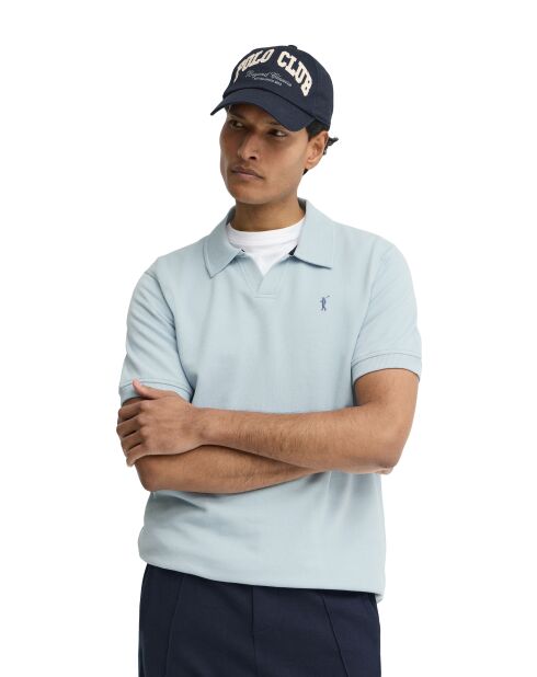 Hugo blaues Kurzarm-Poloshirt aus Baumwolle