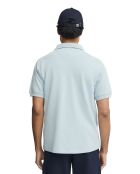 Hugo blaues Kurzarm-Poloshirt aus Baumwolle